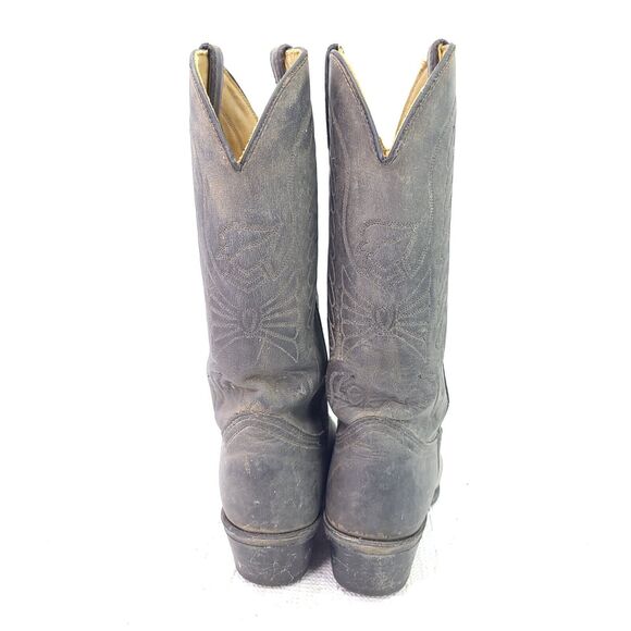 Vintage Durango Gray Leather Boots Western Cowboy Rodeo Shoes Mens Size 8.5 D main image 5